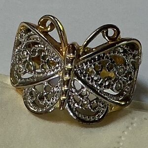 Costume Butterfly Ring, size 8